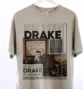 Drake Take Care Tee Shirt, Vintage Drake T-Shirt, Drake Tour Tee Shirt, Drake Rapper Tee Shirt, Drake Take Care T-Shirt, Vintage Free Thug Graphic T-Shirt, Casual Classic Cotton Retro Top, Comfy Tee, Streetwear