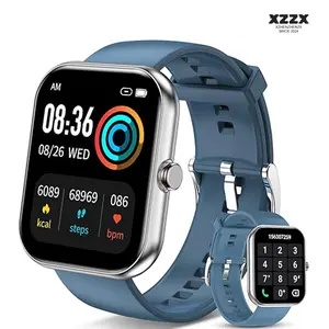 XZHENZHENX A221,Smart Watch for Men Women with Bluetooth Call, 1.91" DIY Dial Fitness Tracker with Heart Rate Sleep Monitor Multi-Sports Modes IP68 Waterproof Smartwatch for Android iOS Phone （Blue） Devices Wearable Smartphone Wristwatch apple watch