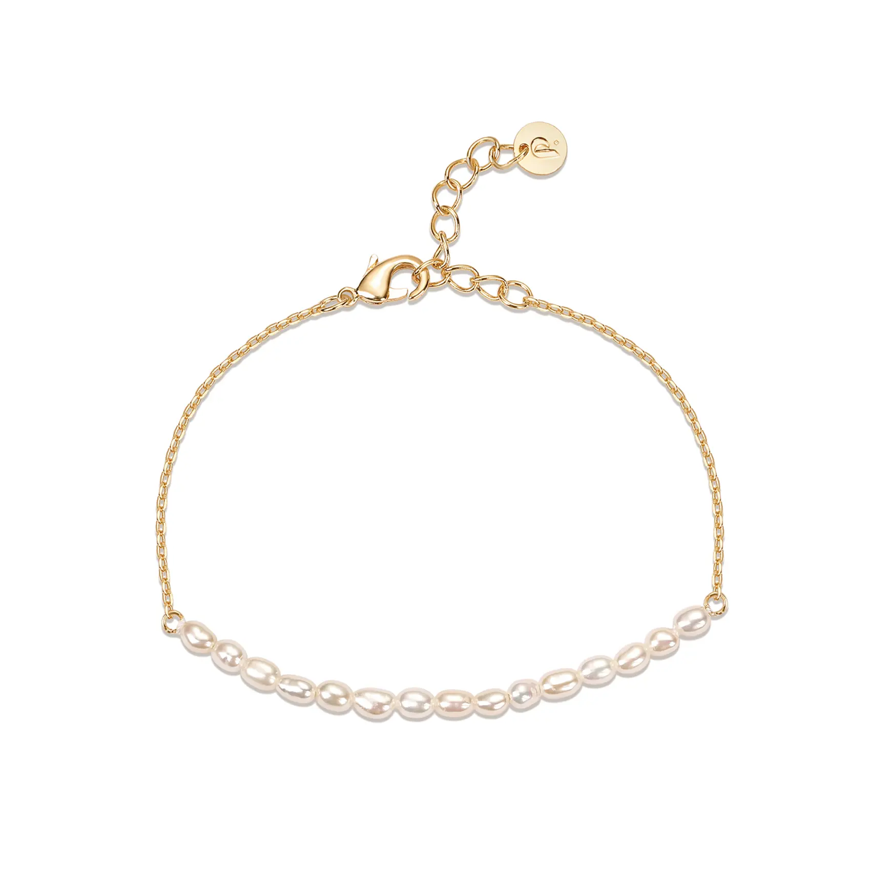 PAVOI 18K Gold Plated Beaded Freshwater Cultured Pearl Bracelet for Women | Dainty Bracelet with Pearl Beads