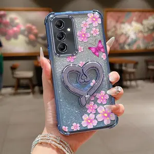 1 Piece A15 5G Phone CasesBeautiful flowers With bracket Pattern Casual Ready Comfortable feel Suitable For Galaxy A15 5G Case With Lightweight Cover