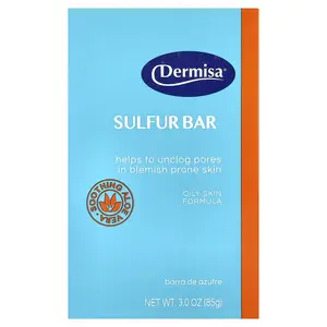 Dermisa Sulfur Bar Soap, For Oily Skin, 3 oz (85 g)