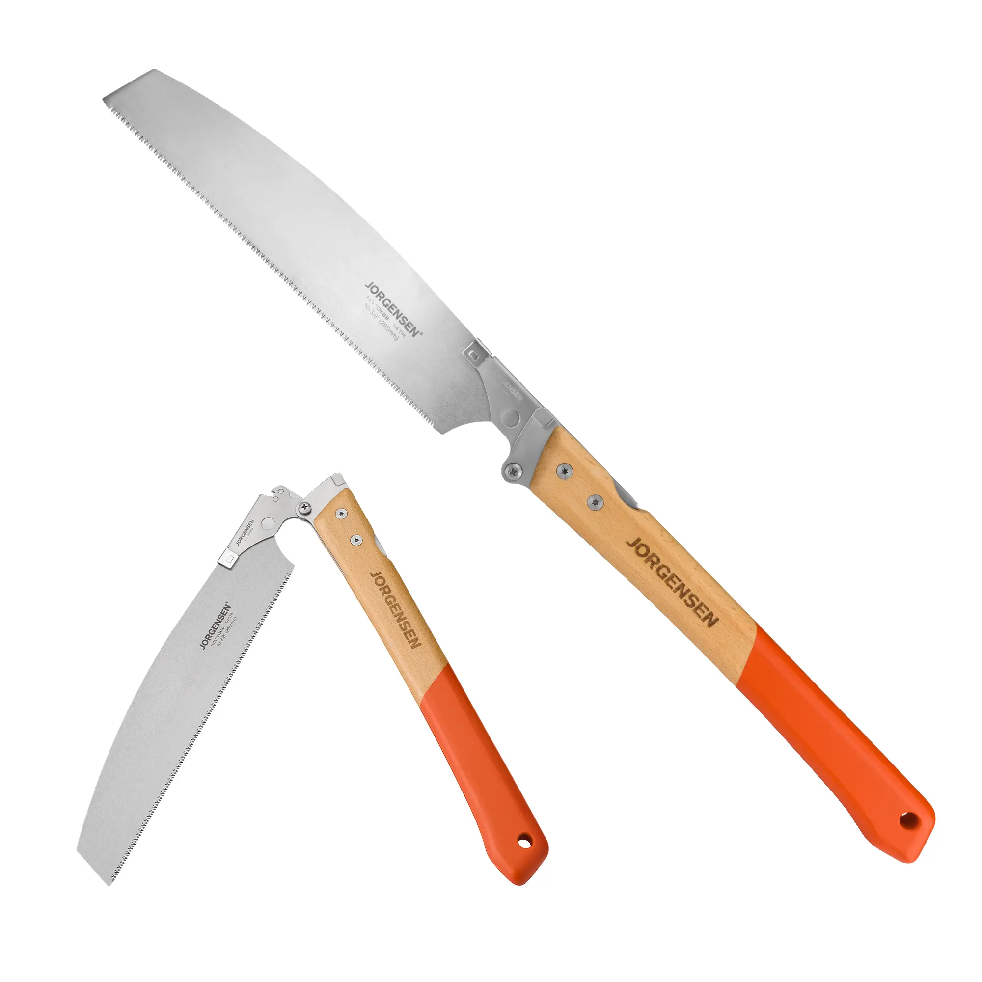 #BacktoSchool JORGENSEN Japanese Pull Saw KATABA, 10-3/8 Inch Folding saw with Premium SK5 Steel Blade, 14 TPI, Woodworking Handsaw for Hardwood & Softwood, Wood Trim