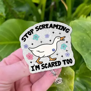 EMT Nurse Badge Reel - Funny EMS Emergency Nurse Retractable ID Clip for Paramedics First Responders DHY