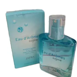 Jafra eau d’ aromes blue Ozone floral acuosa 3.3 fl oz glass bottle and blue box