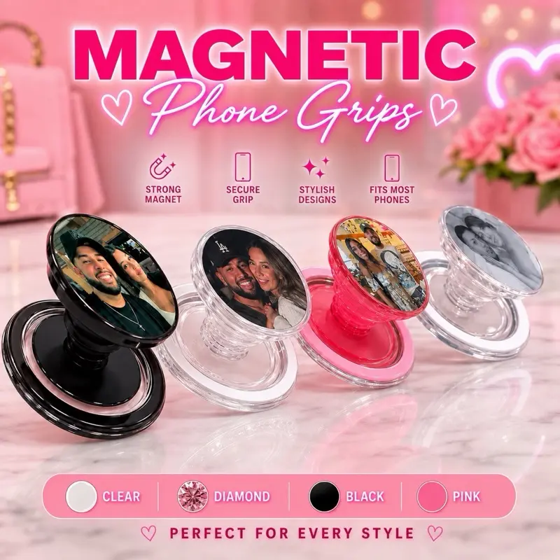 Regular Circle Custom Phone Holder - Personalized Accessory for Your Device - Simple & Straightforward Design