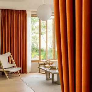 Modern Simple Italian Velvet Curtains, Windproof Warmth, Thickened Soundproof, Heavy Curtain, Full Shade Hole Drilled, Living Room Bedroom Decor, Thermal Insulated Curtain