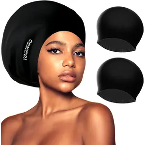 2 Pack  Swim Cap for Women and Men Adult Youth,  Swim Cap for Very Long Hair, Thick Curly Hair & Dreadlocks Braids Weaves Afro Hair