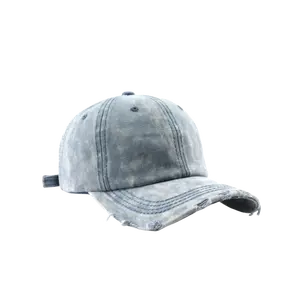 DISTRESSED BASEBALL HAT - Blue