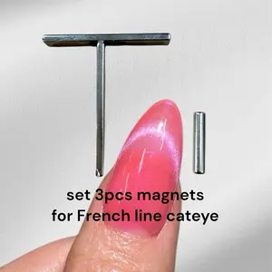 Set of 3 Nail Magnet Tool For French Cat Eye Gel Nail Polish Multi-Function Magnetic Stick For Nails Strong Magnetism For Strip Galaxy Cat Eye Nail Art Design Home Manicure