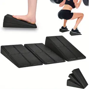 Black PP foam squat ramp multifunctional wedge squat heel yoga knee toe training equipment