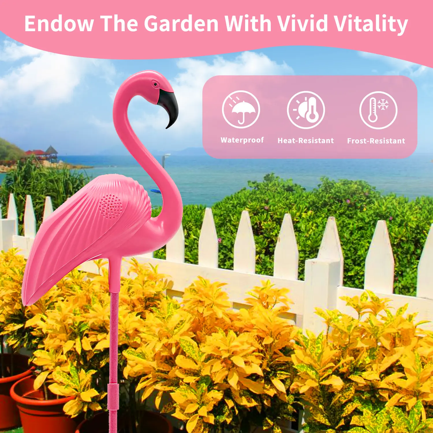 2 Pack 20" Extra Large Pink Flamingo Yard Decorations | Plastic Lawn Ornaments with Metal Stakes | Outdoor Garden Decor for Parties, Summer Events & Yard Art