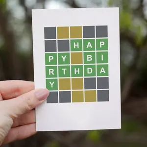 [SALE UP TO 50% + FREE SHIP] Wordle Birthday Card