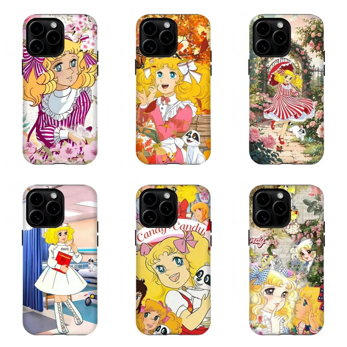 Candy-Candy Anime Phone Case|Cute Retro Cartoon Protective Cover For iPhone 17 Pro Max 16 15 14 13 12 11 for Samsung S21 S22 S23 S24 S25 S26 Phone Case|Tough Phone Case|Gift For Fans|Gifts for anime lovers