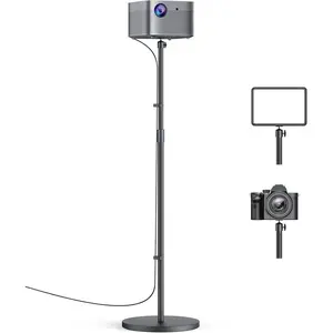 Projector Mount Stand Compatible with Nebula/XGIMI//HAPPRUN and , Metal Base and Height Adjustable with 1/4'' Screw, Ideal for /Outdoor Projection/Camera /Web Meeting, 20''~50.8''