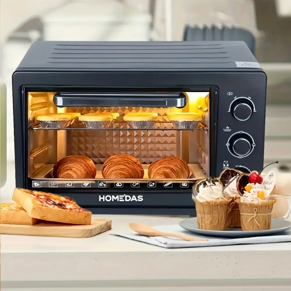 Multifunctional Home Countertop Black Electric Oven FFF-38BRL for Cake Pizza Meat Baking