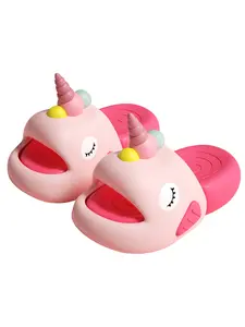 Rainbow Unicorn Slippers for Baby Girls, Cute Cartoon Animal Soft Sole Shoes, Thick Eva Home Slippers for All Seasons, Toddler Slippers, Cute Cartoon Slides