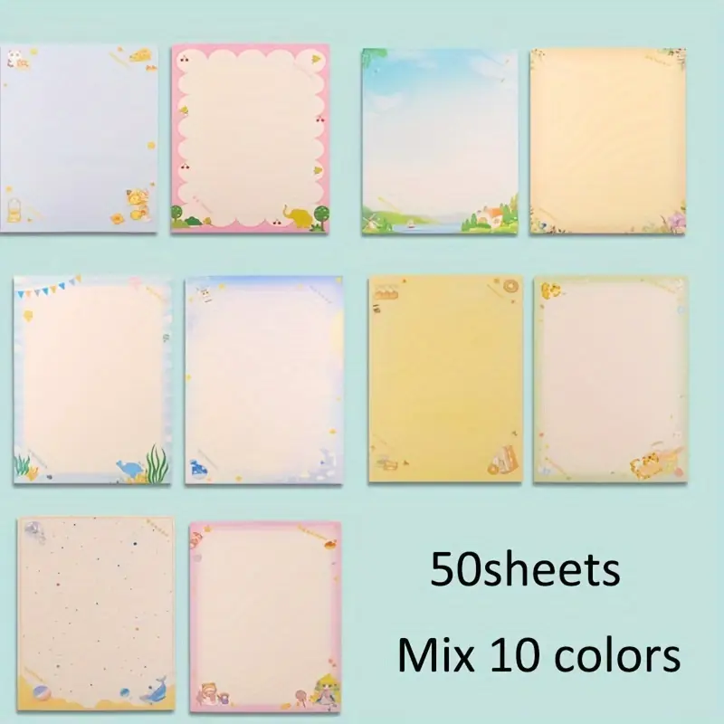 A4 Vintage Floral Stationery Paper, 50sheets 80gsm Printer Paper Letter Writing Paper,Single sided- Printer Friendly, cartoon Painting Classic Design Printer Paper