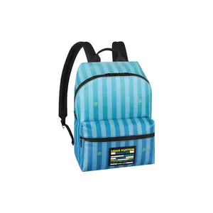 Louis Vuitton Discovery Daybreak Backpack for Men – Damier Stripes Coated Canvas – Gradient Blue