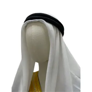 Classic White Scarf for Under Agal - Essential Accessory for Traditional Attire
