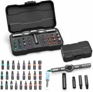 2026 Upgraded 24-in-1 Magnetic Ratchet Screwdriver Set, T-Handle Ratchet, Ergonomic Grip, Portable Case, Magnetic Bit Assortment for Home Repairs and DIY Projects, Ideal Gifts for Men.