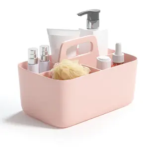 Plastic Shower Caddy Organizer, Cleaning Caddy Basket with Handle, Portable Small Shower Caddy Dorm for Bathroom Shower Makeup Desk Storage