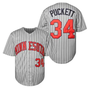 Vintage Inspired #34 Embroidered Baseball Jersey Striped Design Polyester Breathable Machine Washable Sports Casual Wear