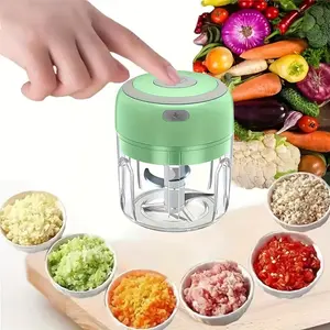 100ml/250ml Electric Mini Garlic Chopper, Multifunctional Food Chopper, USB Rechargeable Meat Grinder, Vegetable Crusher for Kitchen
