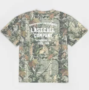 Last Call Co Camo Graphic T-Shirt, Heavyweight Streetwear Tee, Urban Fashion Outfit, Casual Everyday Wear, Trendy Style