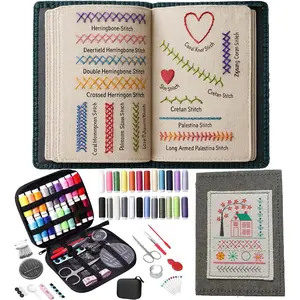 2026 New Embroidery Stitching Handbook Set, Portable Full-Scene Guide, Includes Tools & Teaching Tutorial, Ideal for Beginners, Needle Crafts Kit