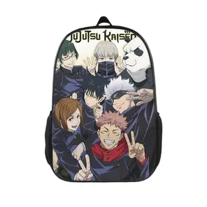 Jujutsu Kaisen Anime 17'' Lightweight Backpack | Waterproof & Machine-Washable | Reinforced Base + Quick-Access Side Pockets | Ergonomic Commuter Pack for Travel, Office, Weekend Adventures