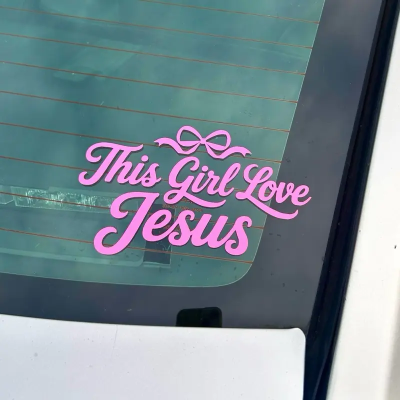 This Girl Love Jesus Sticker , Car Decal  7 inch