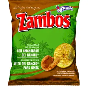 6  BAG ZAMBOS CON CHICHARRÓN Del Rancho 19gr  Snack from Guatemala