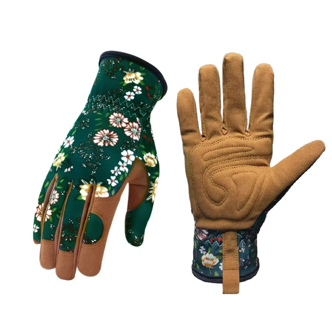 1 Pair Green Floral Gardening Gloves - Comfortable & Durable Gloves for Planting, Yard Care and More 1 Pair Green Floral Gardening Gloves - Comfortable & Durable Gloves for Planting, Yard Care and More