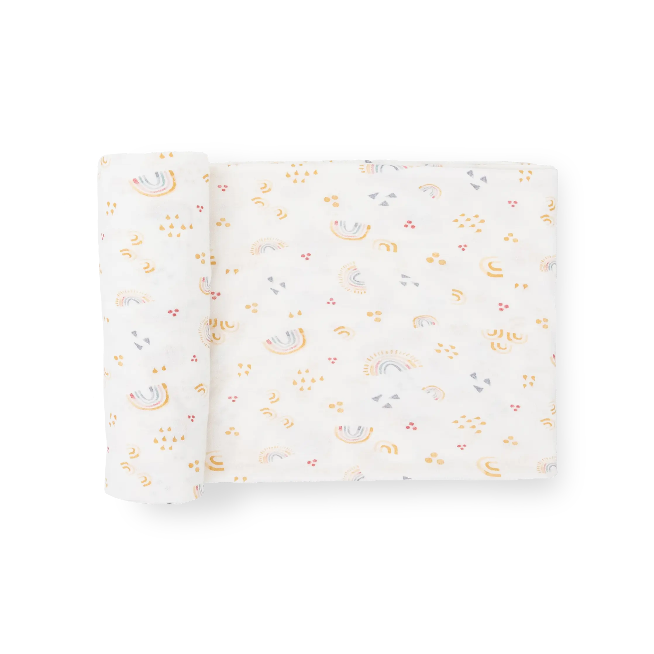 Stretch Knit Swaddle Blanket - Rainbow Multi Color Bedding, Buttery Soft Fabric, Gentle Soft Bedding for Babies, Cozy Setup Blankets & Throws, Snug as a Bug in a Rug