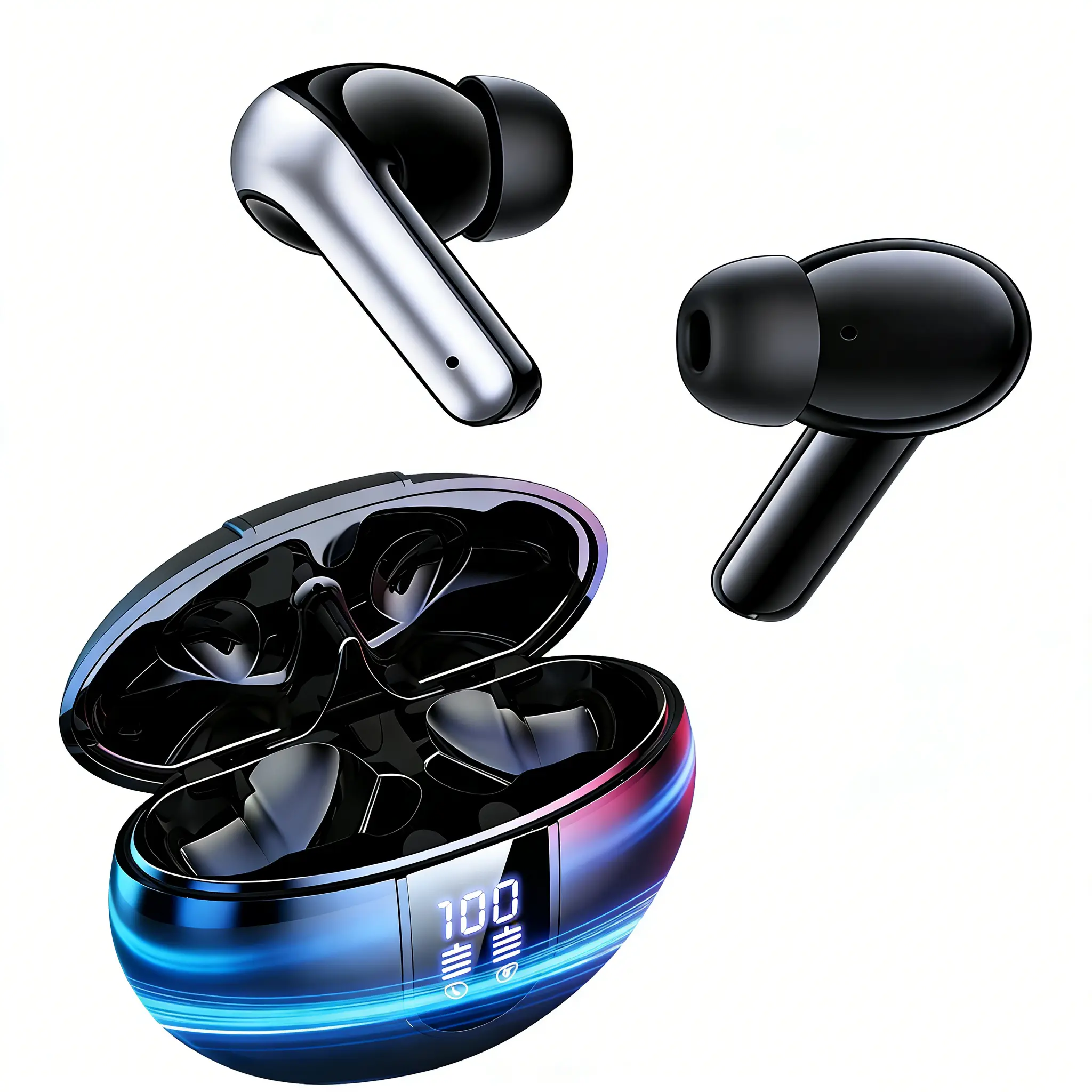 Bluetooth Earbuds with AI Translation & Headphone Functionality - 156+ Language Real-Time Simultaneous Interpretation, 6 Modes, Volume Control, No Subscription, 40H Playtime, Phone Audio Accessory for English-Spanish Communication