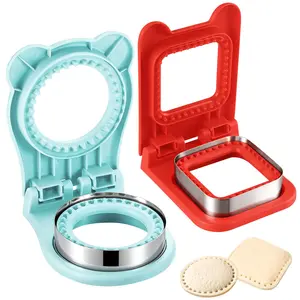 Uncrustable Sandwich Cutter, 2pcs Uncrustable Maker for Lunch,Crustless Breakfast Sandwich Cutter and Sealer Set