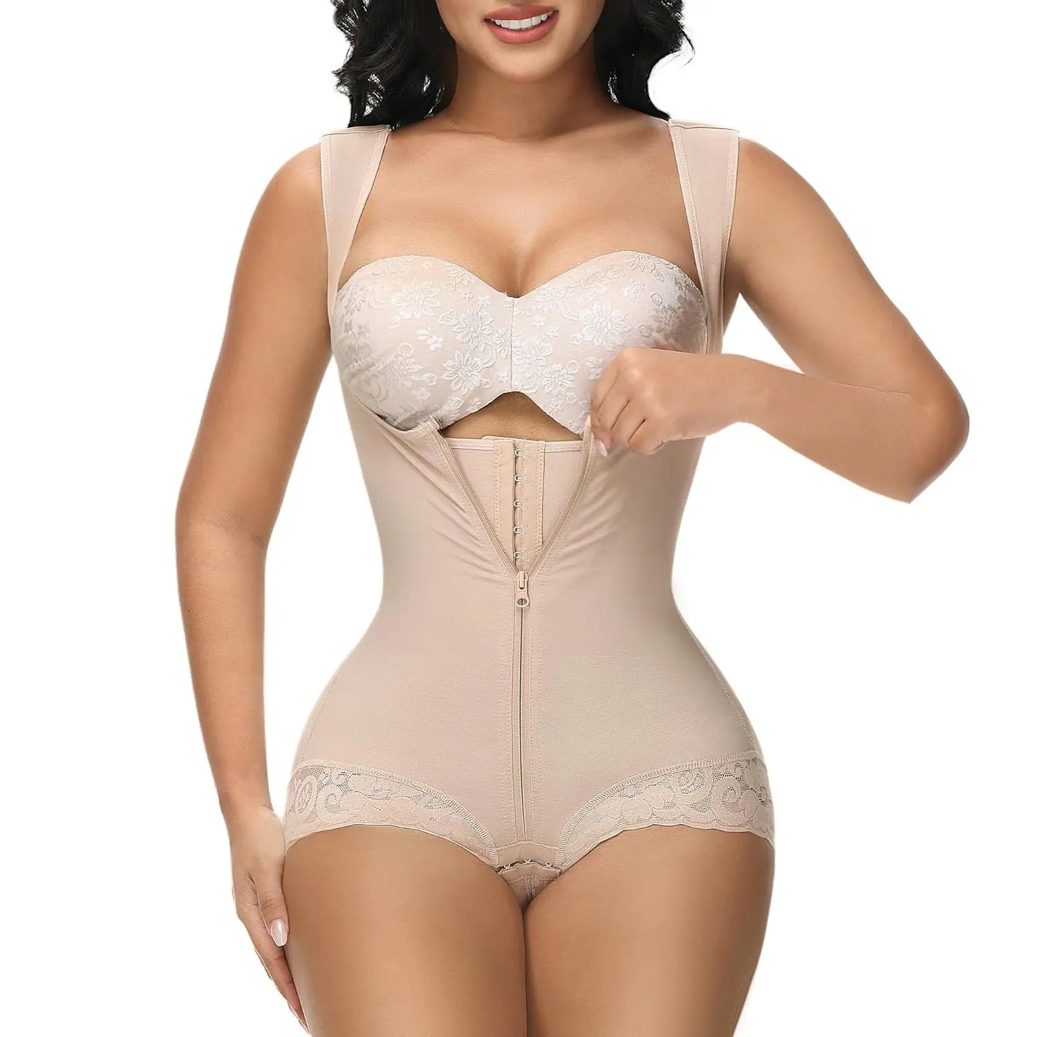 SHAPSHE Colombian Shapewear Bodysuit for Women - Full Post-Garment Compression, Butt-Lifting, Hourglass,Moldeadora Underwear, Butt-Lifting Shapewear Bodysuit