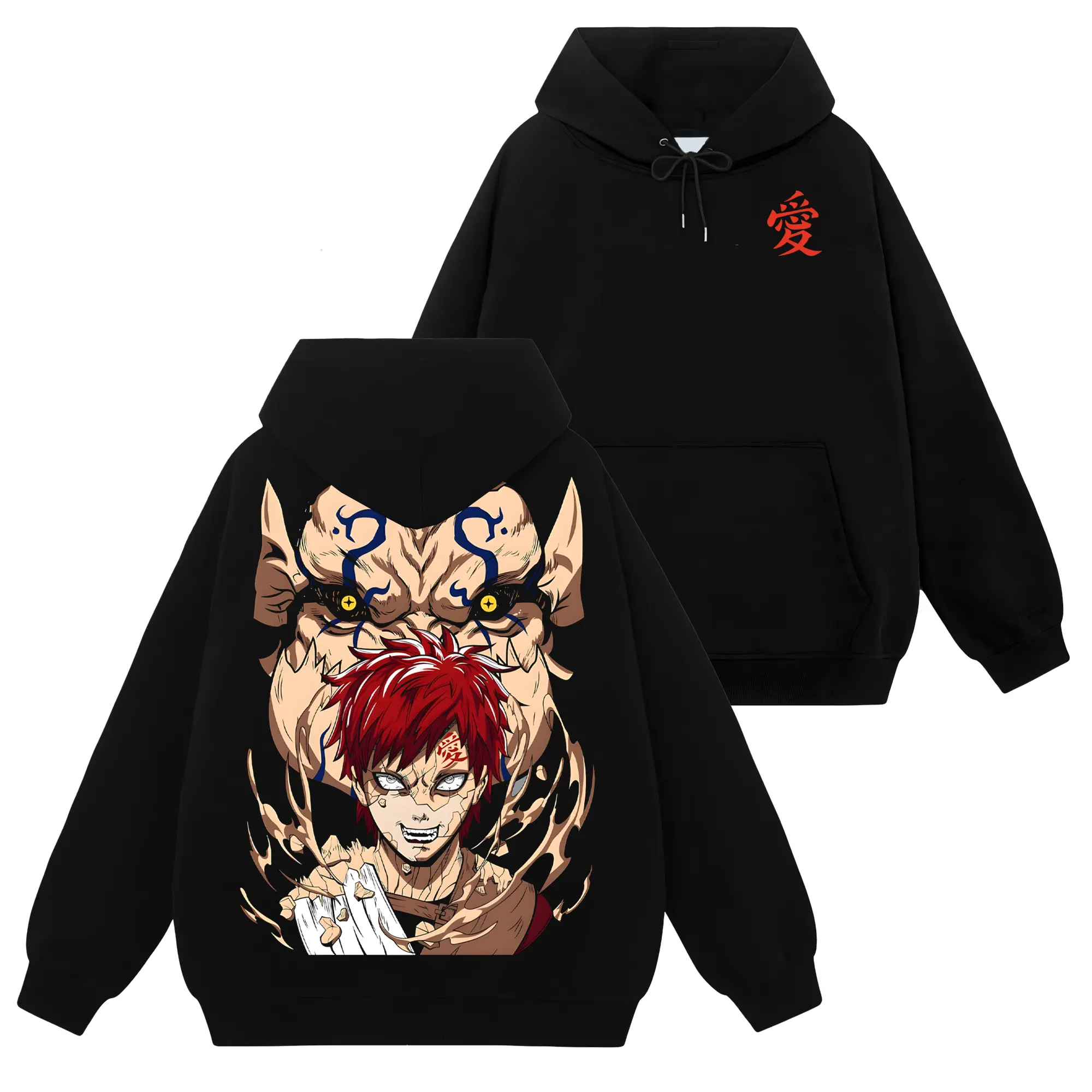 [Shinobi Shop] Limited Gaara Kazekage Hokage Shukaku - Naruto Shippuden #168 Hoodie T-Shirt Sweatshirt, Retro Vintage Unisex Graphic 90s Cotton, Gift For Wibu, Anime Manga Y2K Streetwear Apparel Everyday