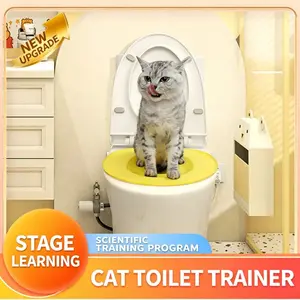 Cat Training Toilet Upgrade, Automatic Cat Litter Box Trainer, Convenient Pet Bathroom Solution, Essential for Cat Owners, Litter Box Tray