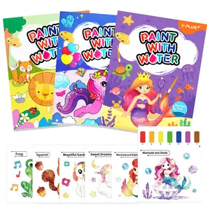YPLUS Paint with Water Books for Toddlers, Art Craft Toys Watercolor Painting Paper, Gift for Kids Ages 1-3, 2-4, 4-6, Drawing with Brush.