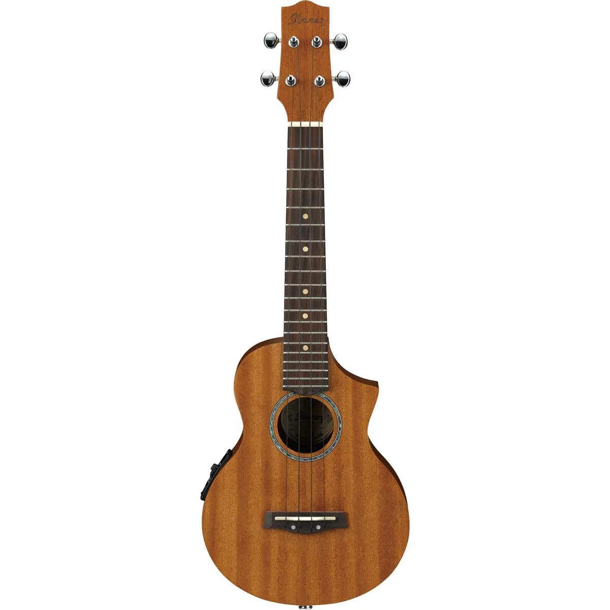 Unisex Ibanez UEW5E Concert Acoustic-Electric Ukulele, Mahogany Top, 19 Frets, Mahogany Neck, Rosewood Fretboard, UK300-T Preamp, Open Pore Finish, Instrumental