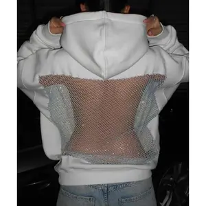 2026 Y2K Gothic Mesh Hoodie| Sexy Hollow Translucent| Long Sleeve Pullover