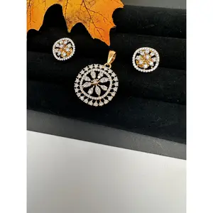 CZ Locket Pendent Set