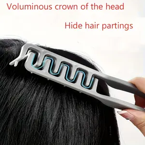 Plush Comb for Root Lift & Concealment, Plastic Design, Suitable for All Hair Types, Volumizer Brush, Styling Tool & Holiday Gift