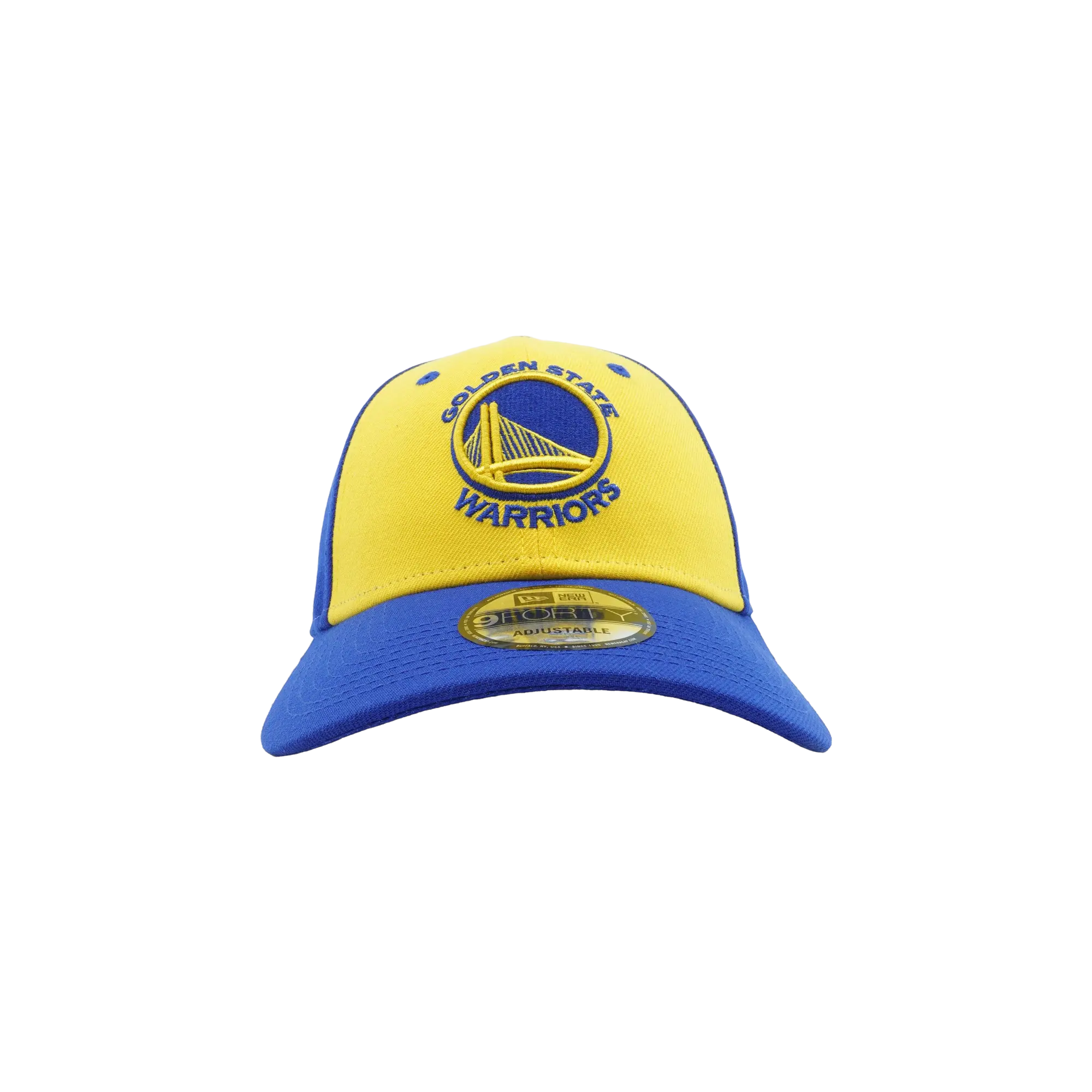 9FORTY Golden State Warriors Free Throw Snapback Hat "Blue / Yellow / Blue - Brim" NE640