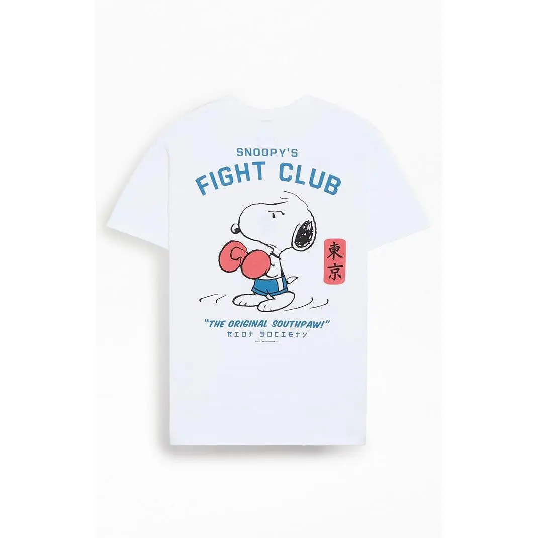 Riot Society Men's Snoopy's Fight Club T-Shirt - Multicolor
