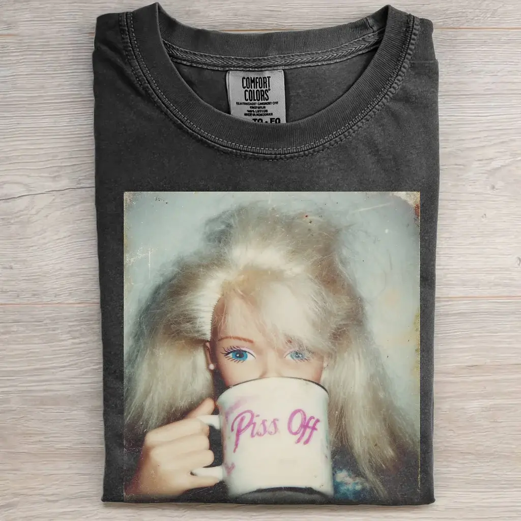 Piss Off Barbie Girl T-Shirt, Sassy Barbiecore Graphic Tee, Funny Attitude Meme Shirt, Y2K Pink Aesthetic Unisex Tee
