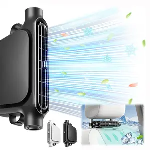 Mini Car Mounted Seat Back Cooling Fan Portable Vehicle Air Cooling Fan 3 Speed Headrest Silent Cooler Car Seat Cooling Fan for SUV RV Truck Sedan Mini Seat Fan for Office for Kids Cordless USB Rechargeable Fan Adjustable Cooling Fan USB Charging Fan
