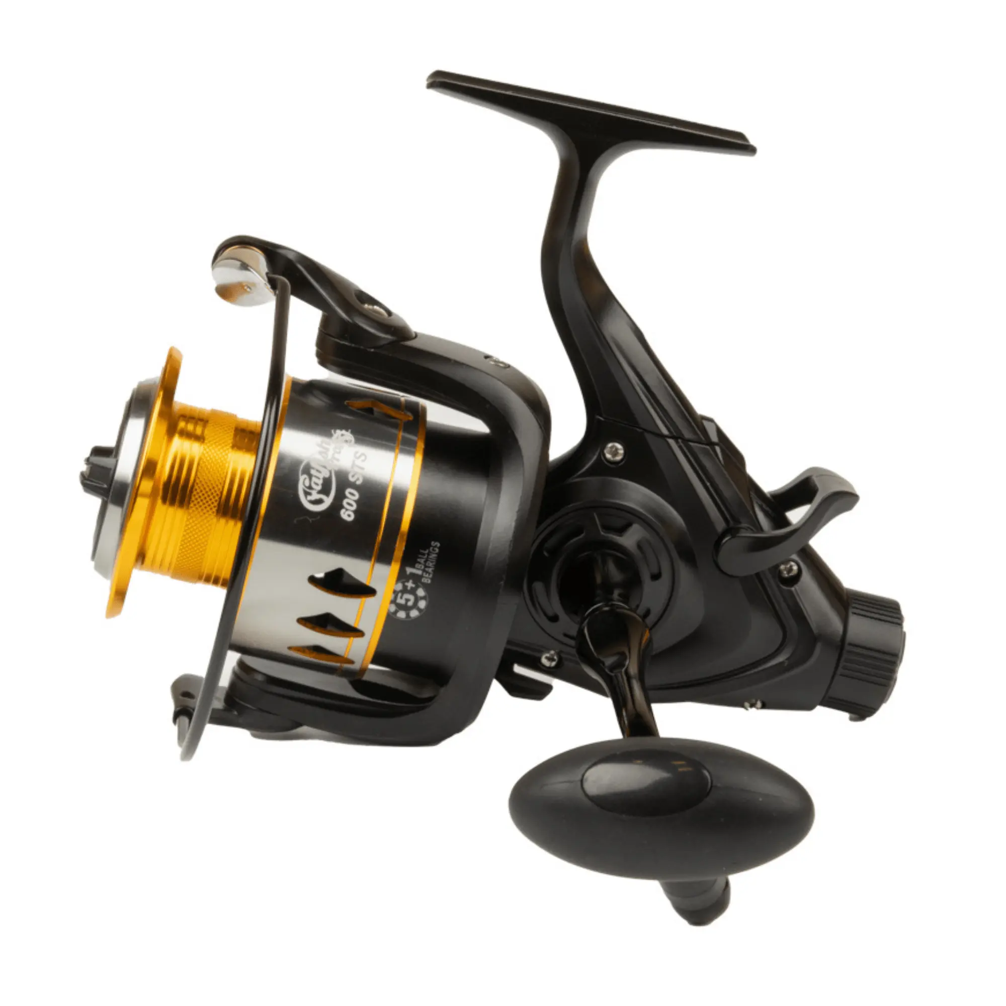 Catfish Pro Tournament Series 600STS Spinning Reel, 22 lb Drag, Live Liner System, 5+1 Bearings and Machined Aluminum Spool, Ball Bearings, Ambidextrous, Brass Gears, Secure Grip, Gift For Fisherman