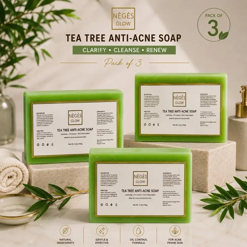 NÈGÈS GLOW Tea Tree Soap Pack of 3